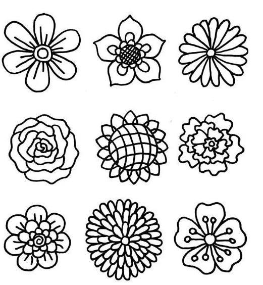 简易花朵画法简笔画图片欣赏