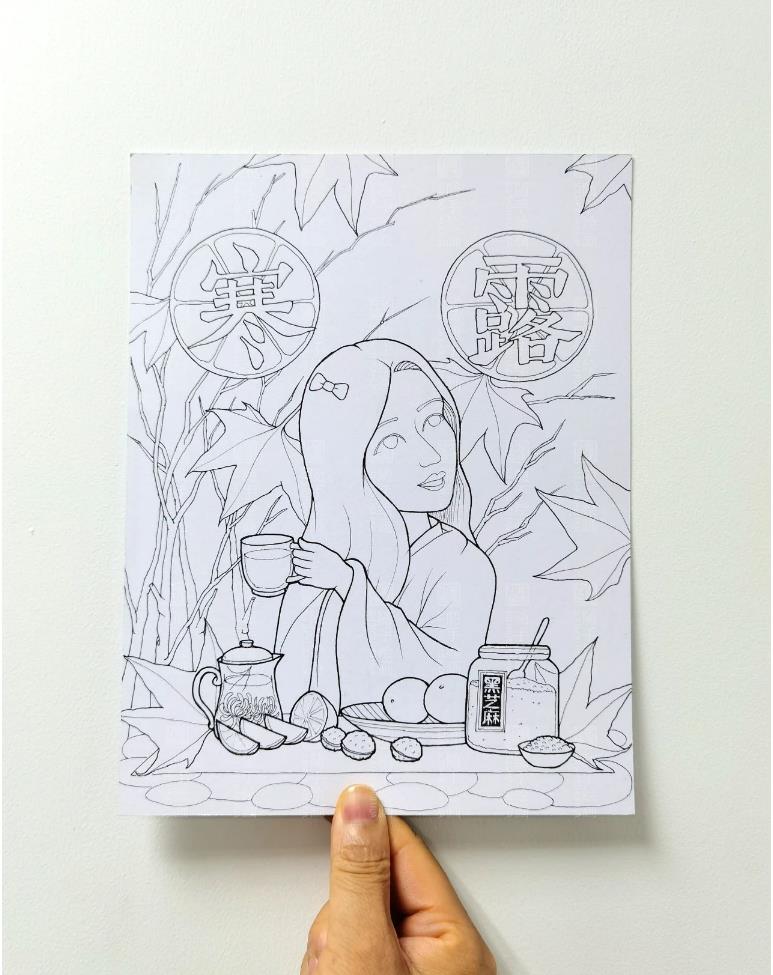 以寒露为主题的简笔画简单又漂亮