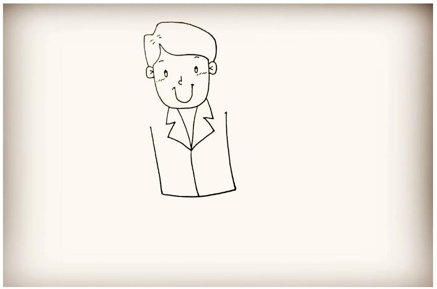 儿童创意美术：爸爸简笔画头像简单又帅气