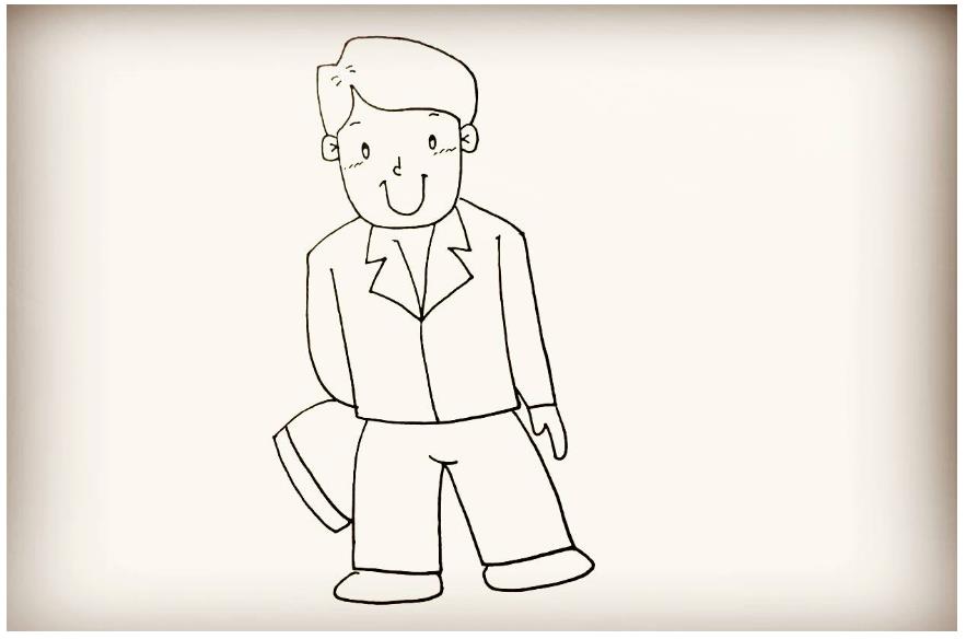 儿童创意美术：爸爸简笔画头像简单又帅气