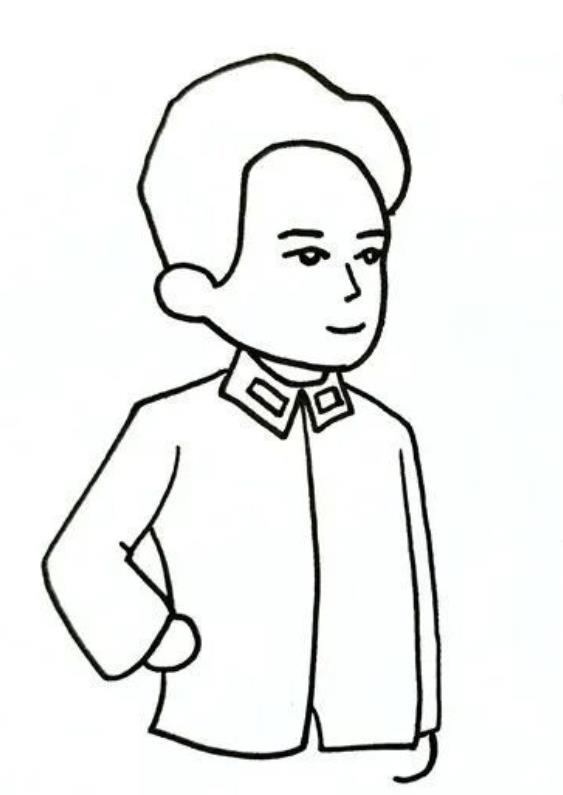 毛爷爷简笔画头像简单又漂亮