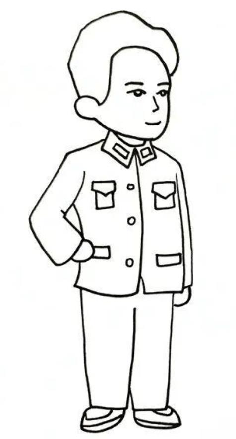 毛爷爷简笔画头像简单又漂亮