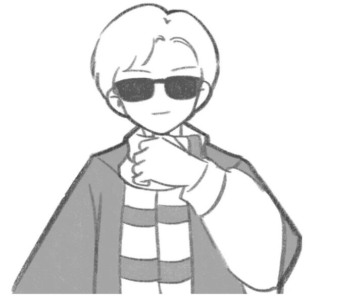 男孩简笔画头像简单又帅气 男生头像简笔画干净