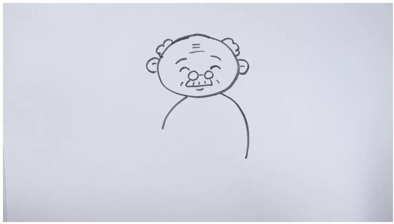 爷爷简笔画头像简单(含步骤图解)