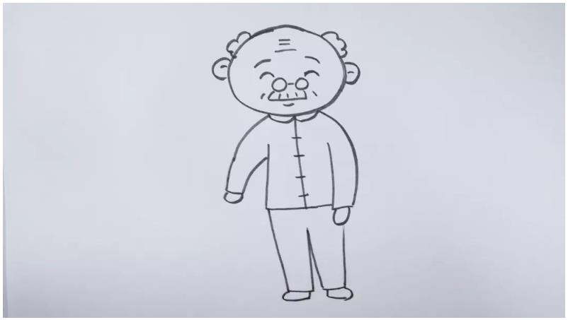 爷爷简笔画头像简单(含步骤图解)