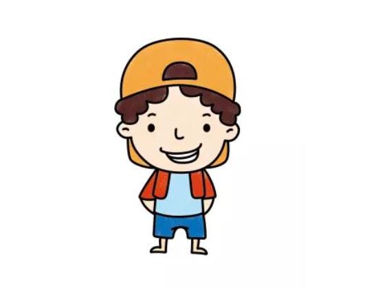 儿童美术:弟弟简笔画头像简单又帅气