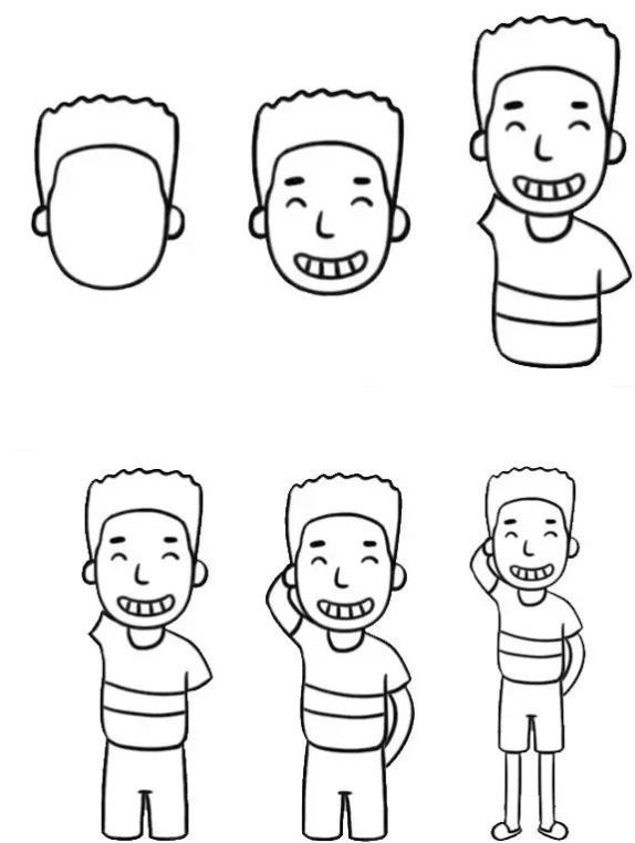 儿童简笔画画人物简单又好看又漂亮