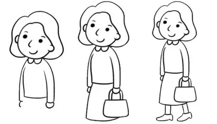 儿童简笔画画人物简单又好看又漂亮