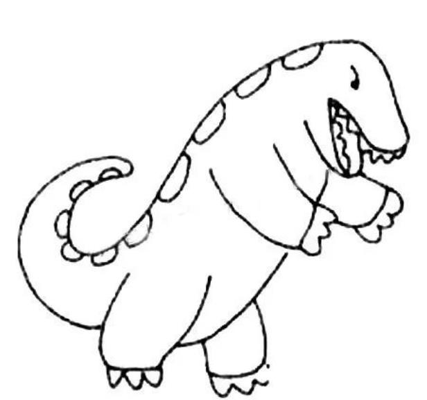 儿童画：哥斯拉怎么画简单又霸气又好看