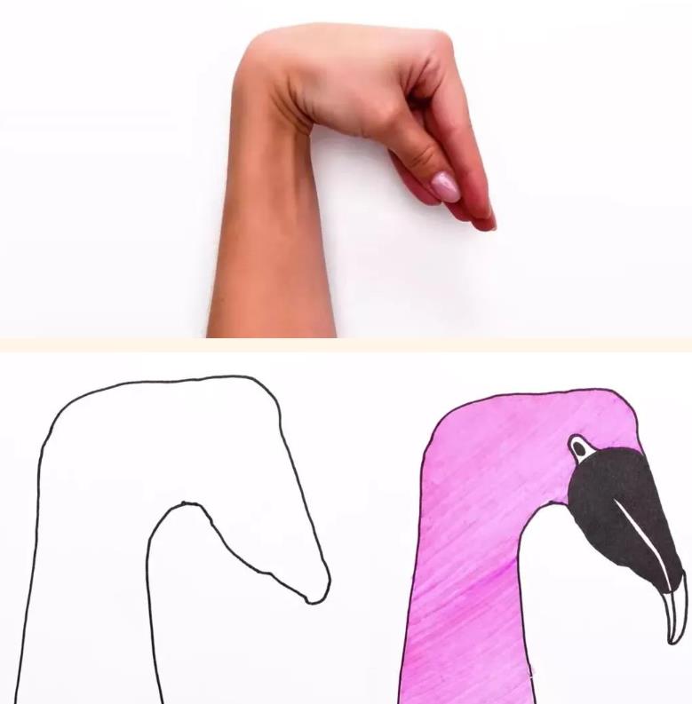 手型创意画图片简笔画大全