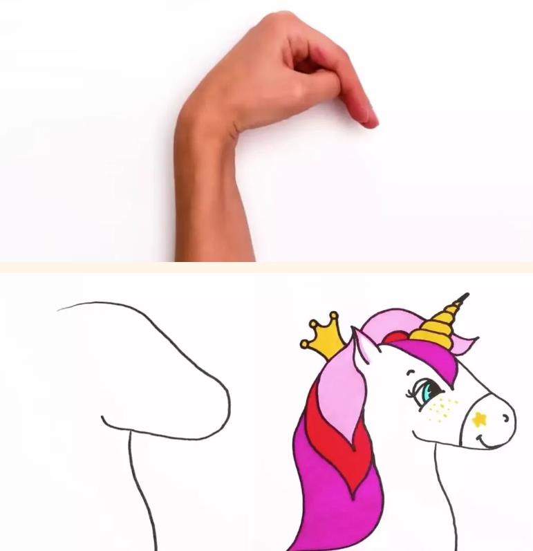 手型创意画图片简笔画大全