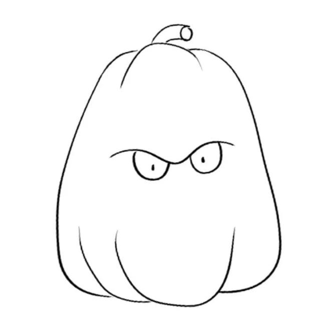 植物大战僵尸里的窝瓜怎么画(含教程步骤)