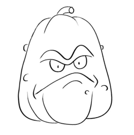 植物大战僵尸里的窝瓜怎么画(含教程步骤)