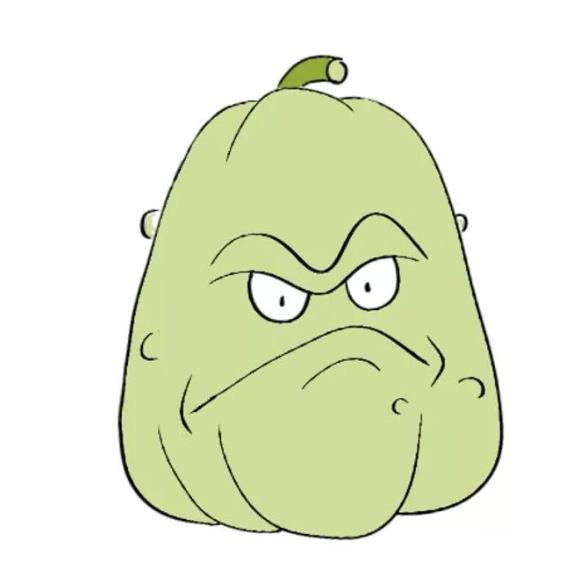 植物大战僵尸里的窝瓜怎么画(含教程步骤)