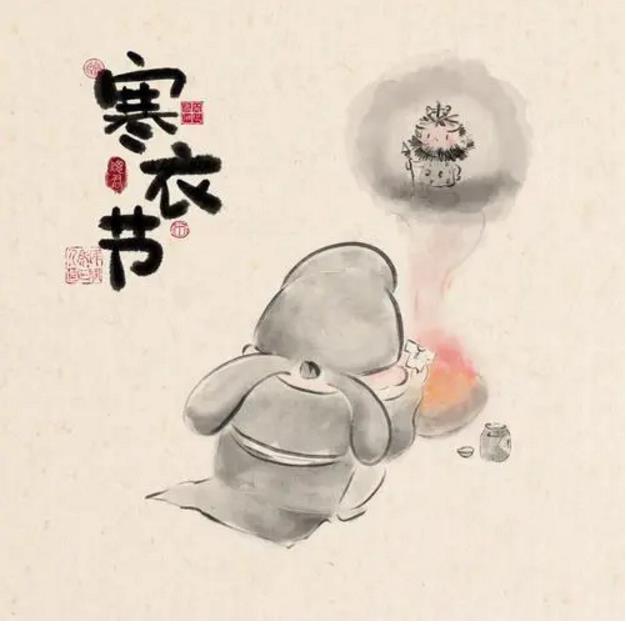 寒衣节简笔画图片大全可爱卡通