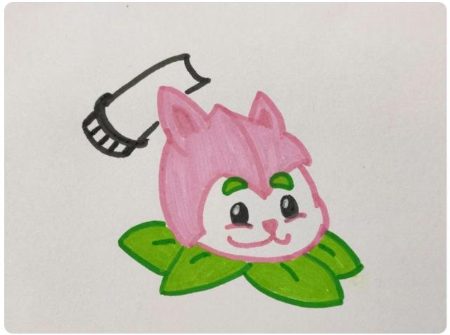 植物大战僵尸猫尾草怎么画(含步骤图解)
