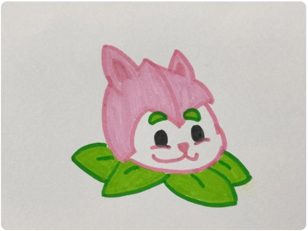 植物大战僵尸猫尾草怎么画(含步骤图解)