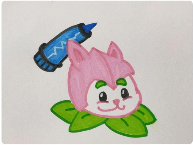 植物大战僵尸猫尾草怎么画(含步骤图解)