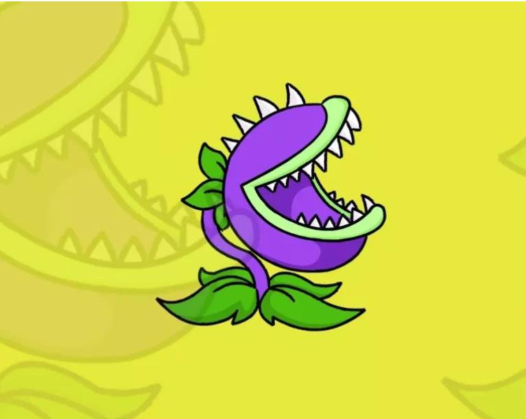 植物大战僵尸大嘴花简笔画教程图解