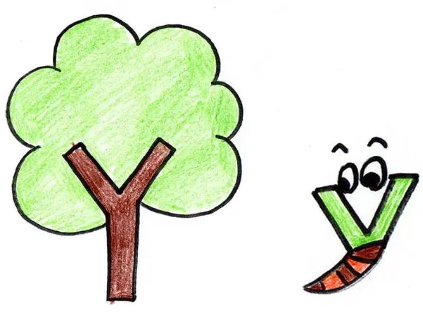 字母Y的创意画怎么画好看又简单 用一个字母画一个图案