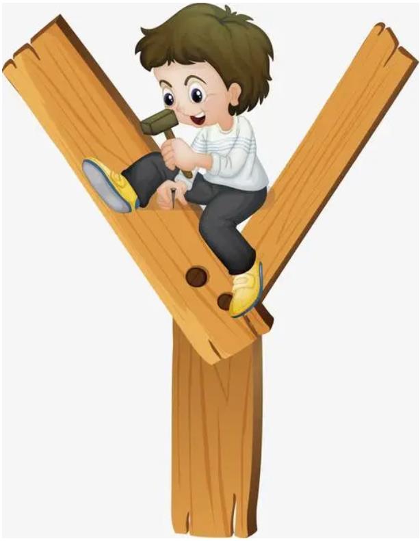 字母Y的创意画怎么画好看又简单 用一个字母画一个图案