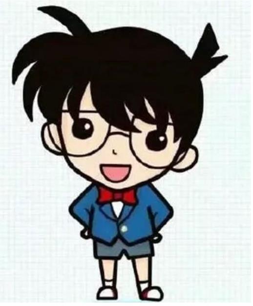 简单动漫人物绘画作品欣赏(柯南简笔画)