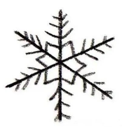 冬天雪花怎么画简笔画 一步一步教雪花简笔画作品