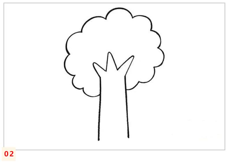 简单画树的方法 一步一步教你画大树