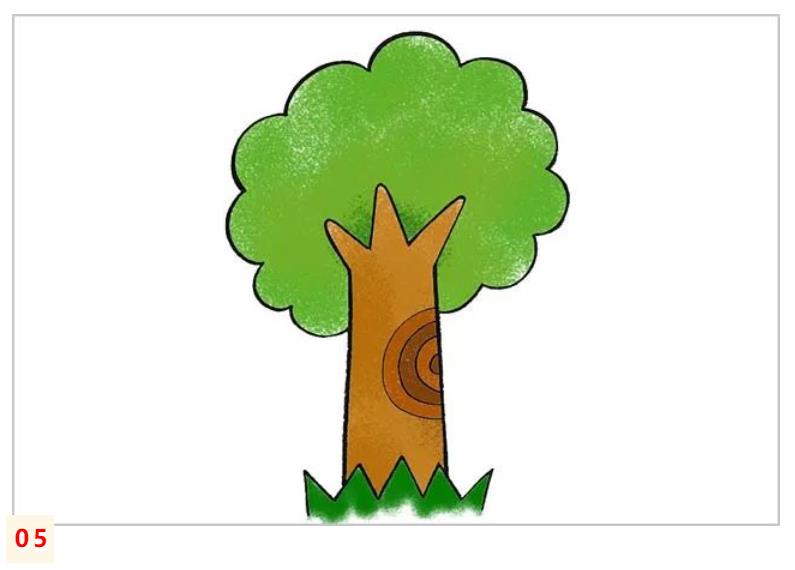 简单画树的方法 一步一步教你画大树