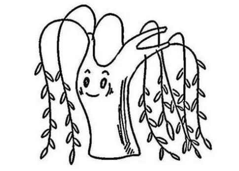 垂柳怎么画简单好看 垂柳简笔画图片