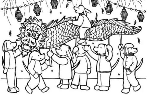 2024龙年元旦简笔画幼儿园大全欣赏