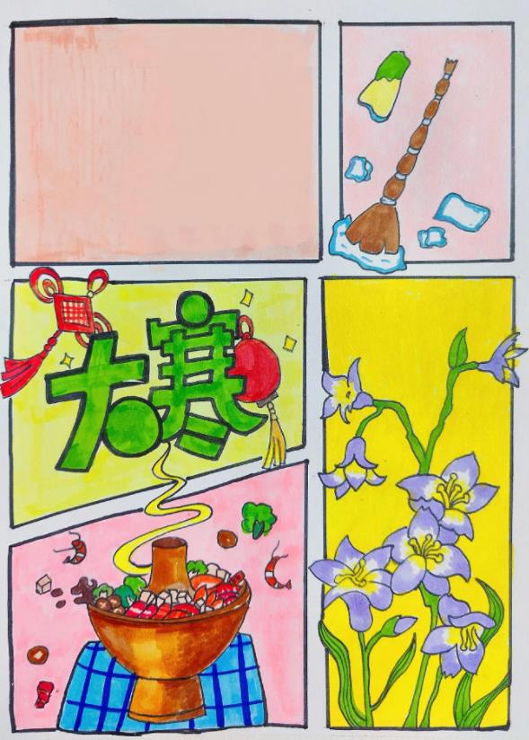 24节气大寒简笔画 大寒节气简笔画儿童版