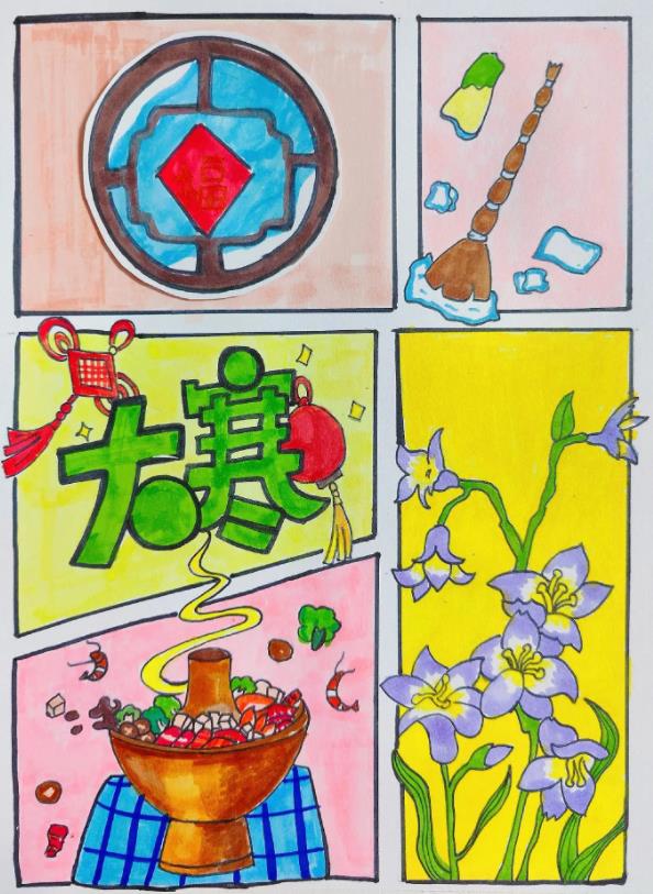 24节气大寒简笔画 大寒节气简笔画儿童版