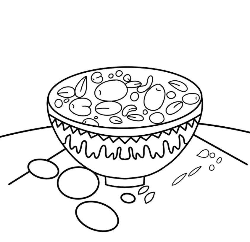 腊八粥简笔画教程 腊八粥简笔画可爱卡通