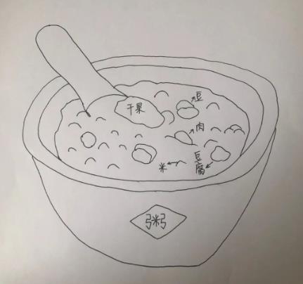 腊八粥简笔画简单可爱大全图片欣赏2024