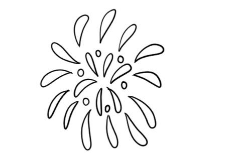 精选画一个简单的烟花怎么画好看图片大全