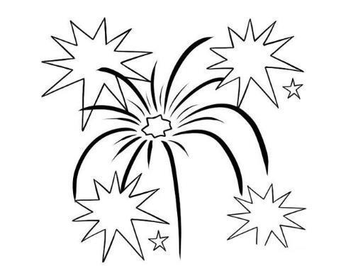 精选画一个简单的烟花怎么画好看图片大全