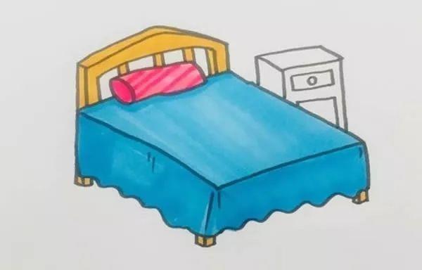 床简笔画教程一步一步怎么画