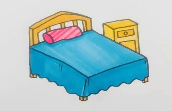 床简笔画教程一步一步怎么画