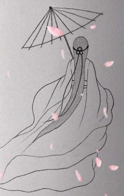 一步一步教你画古风女子简单图片欣赏
