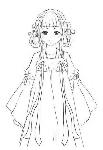 一步一步教你画古风女子简单图片欣赏