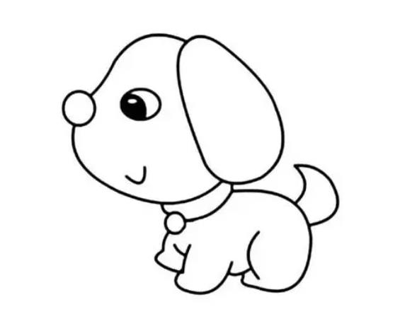 如何画一只简单的狗简笔画图片分享