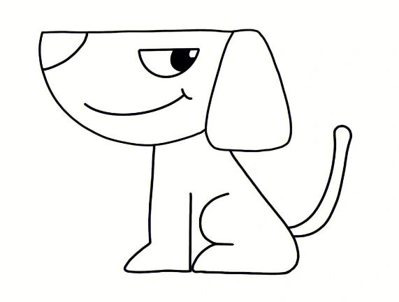 如何画一只简单的狗简笔画图片分享