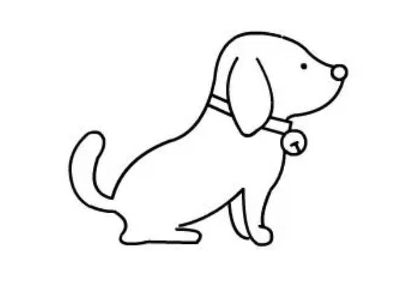 如何画一只简单的狗简笔画图片分享