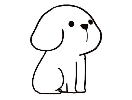 如何画一只简单的狗简笔画图片分享
