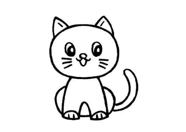 如何画一只简单的猫简笔画图片欣赏