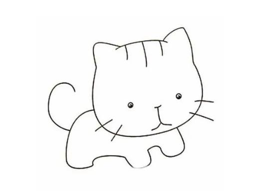 如何画一只简单的猫简笔画图片欣赏