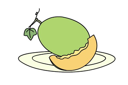 哈密瓜简笔画简单又好看图片欣赏