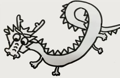 怎么画简单又可爱的龙图片大全