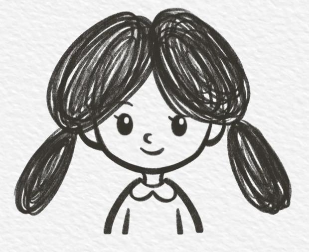 一步一步教你画长发女孩图片教程分享